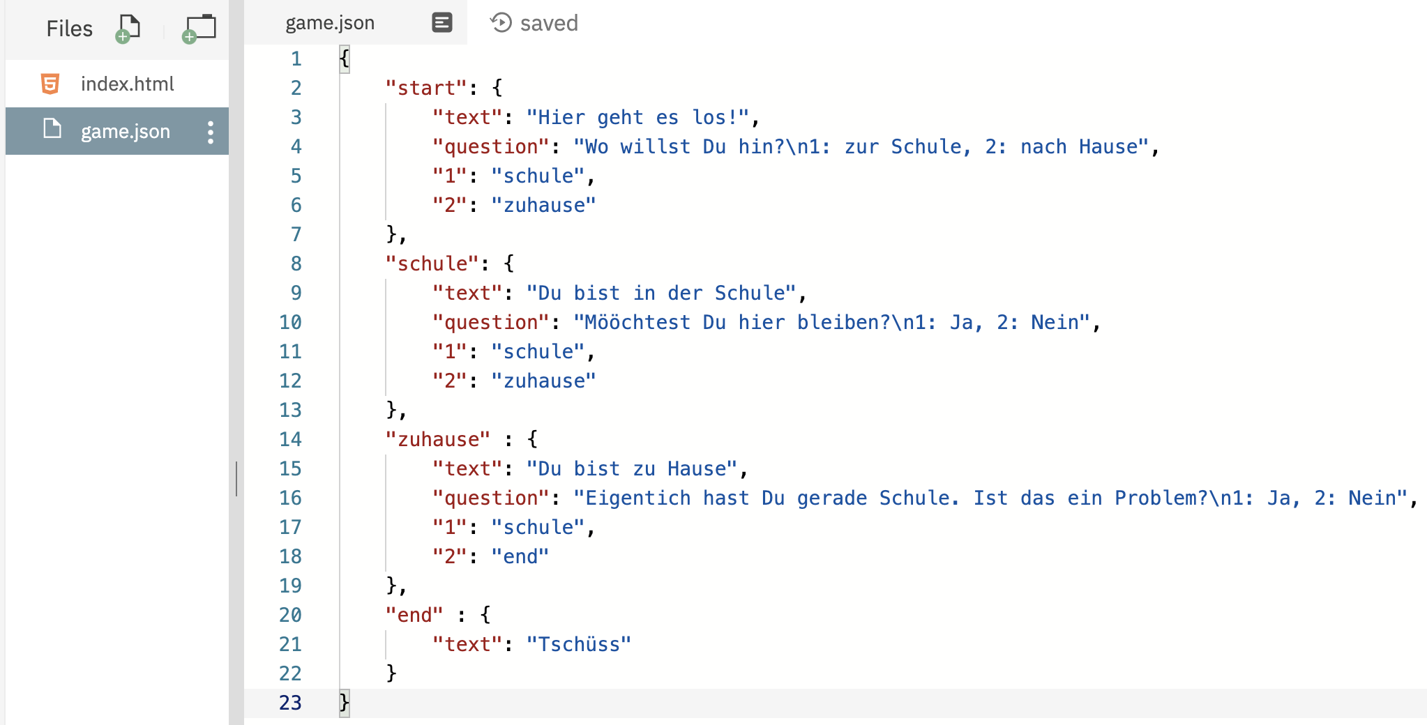 Wir programmieren ein Textadventure Blog zur InformatikAG